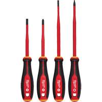 Insulated Slim Tip Screwdriver Set, 4 Pcs., Magnetic Pathway Supply LP