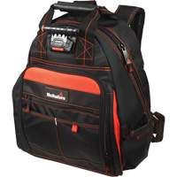 Lighted Tool Backpack, Black/Red, Ballistic/Polyester Pathway Supply LP