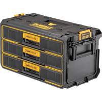 ToughSystem&reg; 2.0 Three-Drawer Unit, 21-4/5" x 12-3/10" x 12-3/5", Black/Yellow Pathway Supply LP