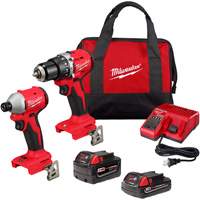 Compact Brushless 2-Tool Combo Kit, Lithium-Ion, 18 V Pathway Supply LP
