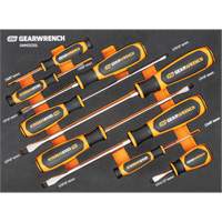 Slotted Dual Material Screwdriver Set in Foam Storage Tray, 9 Pcs. Pathway Supply LP