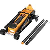 Heavy-Duty Floor Jack, 3 Ton(s) Capacity, 5-1/4" Lowered, 18-1/4" Raised, Manual Hydraulic Pathway Supply LP