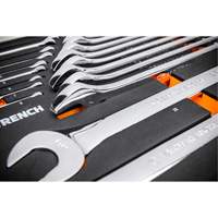 12-Point Long Pattern Combination Metric Wrench Set in Foam Storage Tray, Open-Ended, 24 Pieces, Metric Pathway Supply LP