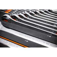 12-Point Long Pattern Combination SAE Wrench Set in Foam Storage Tray, Open-Ended, 19 Pieces, Imperial Pathway Supply LP