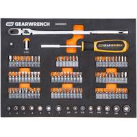 Jeu d'outils &agrave; t&ecirc;te &eacute;troite pour m&eacute;canicien dans un plateau de rangement en mousse Pathway Supply LP