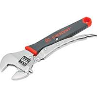 Locking Adjustable Dual Material Wrench, 10" L, 2-18/25" Max Width, Chrome/Polished Pathway Supply LP