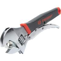 Locking Adjustable Dual Material Wrench, 10" L, 2-18/25" Max Width, Chrome/Polished Pathway Supply LP