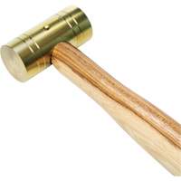 Brass Hammer with Hickory Handle, 1 lbs Head Weight, 11" L Pathway Supply LP