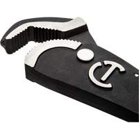 Cl&eacute; bimat&eacute;riau auto-ajustable pour tuyau, Cap des m&acirc;choires 1-1/2", Longueur 12", Fini Oxyde noir, Prise Coussin&eacute;e Pathway Supply LP