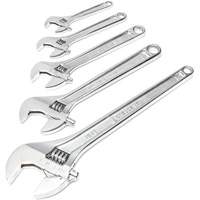 Chrome Wrench Set, Adjustable, 5 Pieces, Imperial and Metric Pathway Supply LP