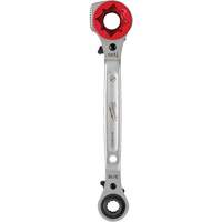 Lineman's 5-in-1 Ratcheting Wrench with Milled Strike Face, 3/4"/1"/1-1/8" Drive, Ergonomic Handle Pathway Supply LP