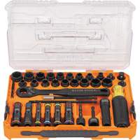 Jeu complet de douilles &agrave; chocs ouvertes & basculantes KNECT, 39 Mcx, Chocs Pathway Supply LP