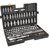 Jeu d'outils manuels pour m&eacute;canicien 90T SAE/MM avec prises 1/4", 3/8” & 1/2" Pathway Supply LP
