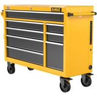 Postes de travail industriel mobile, 8 tiroirs, 52" la x Jaune Pathway Supply LP