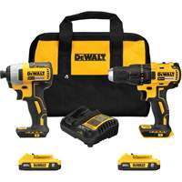 Drill & Impact Driver Combo Kit, Lithium-Ion, 20 V Pathway Supply LP