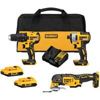 Brushless Cordless 3-Tool Combo Kit, Lithium-Ion, 20 V Pathway Supply LP