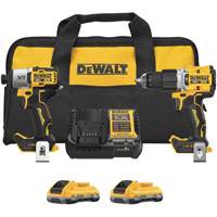 Ensemble 2 outils tournevis &agrave; chocs/perfomarteau XR avec bloc-piles POWERPACK, Lithium-ion, 20 V Pathway Supply LP