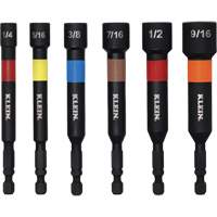 Power Nut Setters, 1/2"/5/16"/1/4"/3/8"/7/16"/9/16" Tip, 1/4" Drive, 4" L, Magnetic Pathway Supply LP