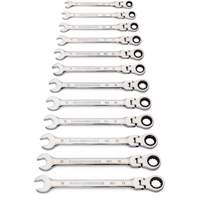 90-Tooth 12 Point Wrench Set, Flex Head/Ratcheting Combination, 12 Pieces, Metric Pathway Supply LP