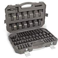 6 Point SAE/Metric Master Socket Set, 80 Pcs, Impact, 3/8" Drive Size, Deep Pathway Supply LP