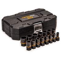 Bolt Biter Extraction Socket Set, 15 Pcs, Impact, 1/4"/3/8" Drive Size Pathway Supply LP