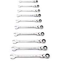 90-Tooth 12 Point SAE Wrench Set, Flex Head/Ratcheting Combination, 10 Pieces, Imperial Pathway Supply LP