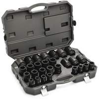 6 Point Metric Socket Set, 28 Pcs, Impact, 3/4" Drive Size, Deep Pathway Supply LP