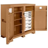 Model 112 Jobsite Cabinet with Padlock, Steel, 54.9 Cubic Feet, Tan Pathway Supply LP