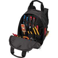 Phantom Collection 36-Pocket Tool Backpack, 11" L x 14-1/2" W, Black, Ballistic/Polyester Pathway Supply LP