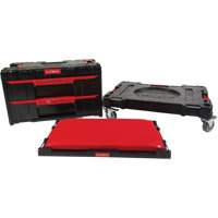 Socle roulant Arx avec jeu de roulettes pivotantes 3 mcx, 23-1/10" x 15" x 13-2/5', Noir Pathway Supply LP