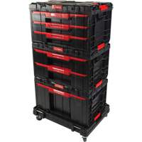 Socle roulant Arx avec jeu de roulettes pivotantes 4 mcx, 23-1/10" x 15" x 22-1/2", Noir Pathway Supply LP