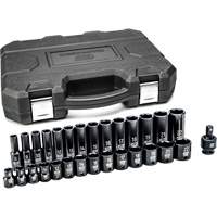 Jeu de douilles m&eacute;triques &agrave; 6 pans, 29 Mcx, Chocs, Prise de 3/8", Profond Pathway Supply LP