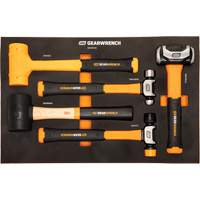 Mixed Hammer Set in Foam Storage Tray, 5 Pieces Pathway Supply LP