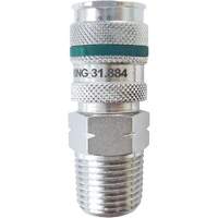 Raccord rapide QUIKSILVER Ultraflo 7,8 mm, Acier zingu&eacute;, 1/2", NPT m&acirc;le, 362 PSI Pathway Supply LP