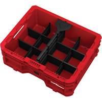 PACKOUT Low-Profile Crate, 15" x 18-5/8" x 6-5/8", Black/Red Pathway Supply LP