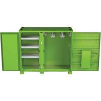 Ventilated Onsite PPE Storage Cabinet, Steel, High-Visibility Lime Green Pathway Supply LP