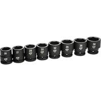 Jeu de douilles m&eacute;triques &agrave; 6 pans, 8 Mcx, Chocs, Prise de 3/4" Pathway Supply LP