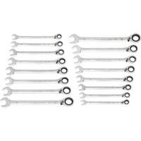 90-Tooth 12-Point Reversible Wrench Set, Ratcheting Box, 16 Pieces, Metric Pathway Supply LP