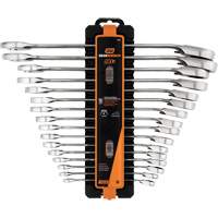 90-Tooth 12-Point Reversible Wrench Set, Ratcheting Box, 16 Pieces, Metric Pathway Supply LP