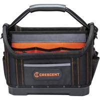 14" Tradesman Open Top Tool Bag, 1680 Denier/Polyester, 25 Pockets, Black/Grey/Orange Pathway Supply LP