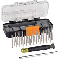 All-in-1 Precision Screwdriver Set with Tamperproof Bits & Case, 6-35/100" L, Cushion Grip Handle Pathway Supply LP