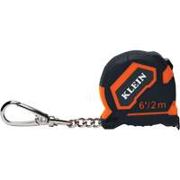 Keychain Tape Measure, 1/2" x 6'/2 m, 1/32''/0.79 mm Graduations Pathway Supply LP