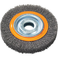 Wire Wheel Brush, 7" Dia., 0.118" Fill, 1-1/4" Arbor Pathway Supply LP