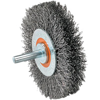Mounted Wire Brush, 1-3/8" Dia., 0.008" Fill, 1-1/4" Arbor Pathway Supply LP
