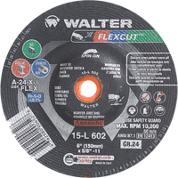 Flexcut Depressed Centre Grinding Wheels, 6", 36 Grit, Aluminum Oxide, 5/8"-11, 10200 RPM, Type 29 Pathway Supply LP