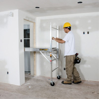 Mobile Work Scaffolding - Maxi Square Scaffolding, Aluminum Frame, 74" D x 75" H Pathway Supply LP