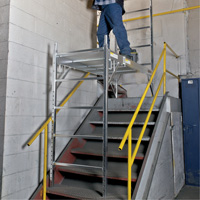 Mobile Work Scaffolding - Maxi Square Scaffolding, Aluminum Frame, 74" D x 75" H Pathway Supply LP
