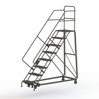 Heavy Duty Safety Slope Ladder, 8 Steps, Perforated, 50° Incline, 80" High Pathway Supply LP