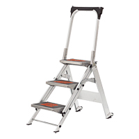 Safety Stepladder with Bar & Tray, 2.2', Aluminum, 300 lbs. Capacity, Type 1A Pathway Supply LP