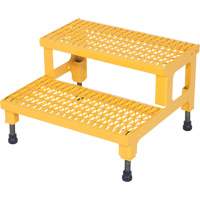 Plate-forme ajustable Step-Mate, 2 marche(s), 23-13/16" la x 22-7/8" lo x 15-1/4" h, Capacit&eacute; 500 lb Pathway Supply LP